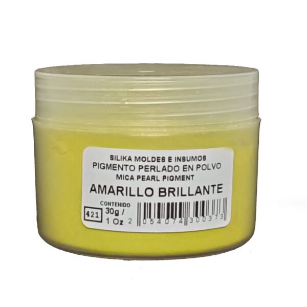 Pigmento Perlado en Polvo 30 gr Amarillo Brillante