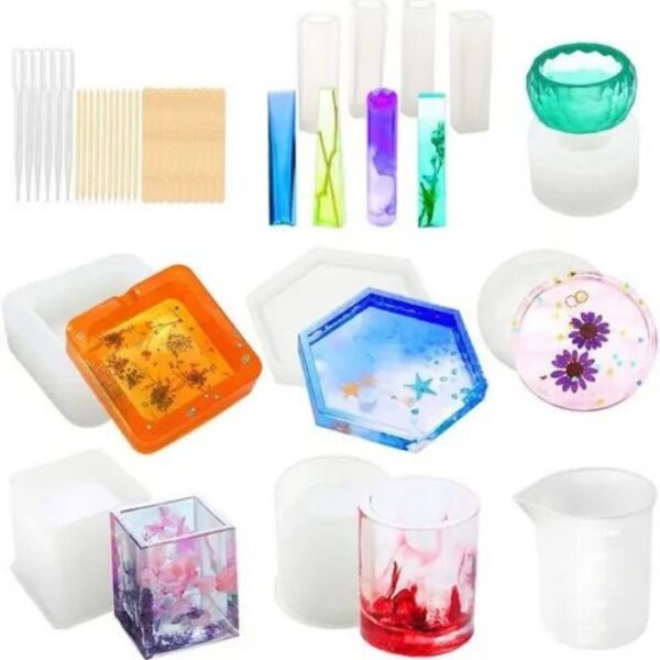 Kit de Molde Posavasos, Contenedor de Cenicero y Bolígrafo